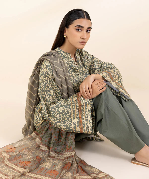 3 Piece - Printed Lawn Suit