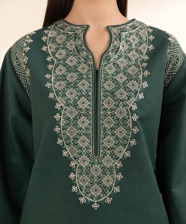 3 Piece - Embroidered Light Khaddar Suit